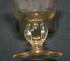4 Vintage Swedish Hand Made Crystal Gulli Gold Ingrid Skruf Cocktail / Sherbet