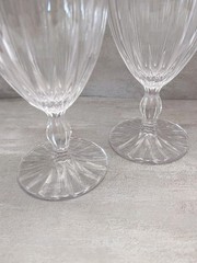 4 Mikasa Italian Countryside Pressed Swirl Water Goblets Glasses 7 1/4″