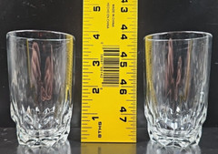 12 Arcoroc Artic Juice Glasses Set Clear Cut Drinking Tumbler Cristal France Lot