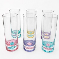 Set Of 6 STUNNING Zombie Crystal Drinking Glasses Made In France 6.75”