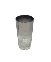 Silver Fade High Ball Cocktail Glasses Set of 3 Approximately 10 Ounces MCM