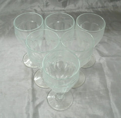 Vtg Libbey Duratuf GIBRALTAR Clear Set of 6~6-3/4″ 11.5 oz Water Goblet Wine USA