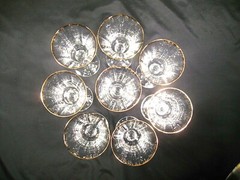 Mikasa Jamestown Gold Trim Water Goblets Set of 8