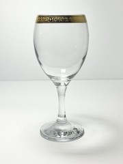 Home Essentials “Imperial” Set of 3 Gold Rim Water Glasses 7 1/8” 12oz