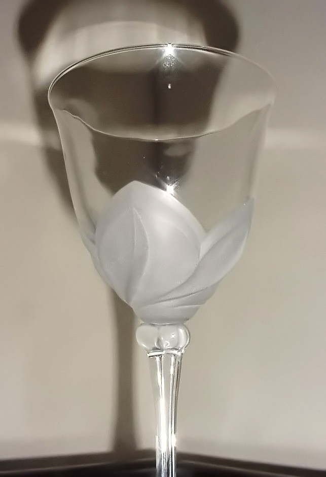 Set of 5 J G Durand Crystal Water Goblet Florence Satine VGUG