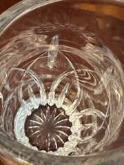 New/Vtg. Signed CARTIER Crystal Glass 10″ Tall Cocktail Martini Pitcher 48 oz.