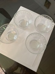 Set of 4 Princess House Dessert Cups 3.5 Inch Heritage Etched Crystal
