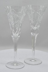 Vintage Waterford Millennium Collection Happiness SFL3 Pair Of Toasting Flutes