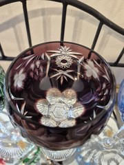 Vintage 1940’s Nachtmann «Traube» Crystal Hock Wine Glasses Set Of 4
