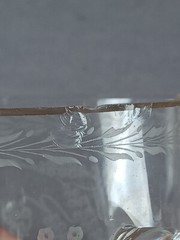 Mid 19th Century German Engraved Aus Freundschaft Flint Glass Mug / Tankard