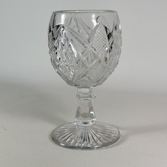 Vintage Clear Glass Water Wine Goblet MCM Glassware