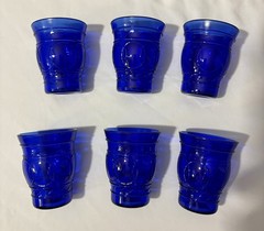 Maryland Glass Company- Ring O’ Rings Shot Glass-Set of 6- Cobalt Blue