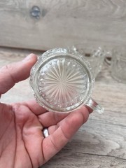 Cambridge Glass EAPG Punch Cups Clear Pressed Glass Crystal Set of 3 Vintage