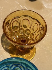 Le Smith Vintage Champagne Coupe/Sherbert Glasses 4Pieces Moon and Stars