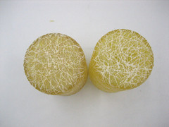 Spaghetti String Juice Glasses Drizzle Rubber Yellow MCM Set of Two