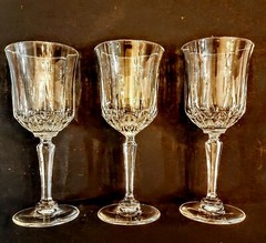 American Heritage Wine Glass LOT Goblet Stemware St George Crystal Jeannette PA