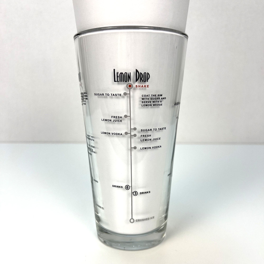 Libbey Duratuff MIXOLOGIST BAR Cocktail Recipes 16 OZ Glass Mixed Drink Party