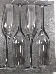 quivoq glassware set of 4 Champagne Glasses 7.5 oz ea