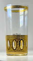 Culver Antigua 22K Gold Highball Glasses Vintage Mid Century Signed Barware