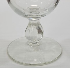 *MM) Set of 4 Libbey Glass Company Silver Foliage Leaves Stem Water Goblets 3003
