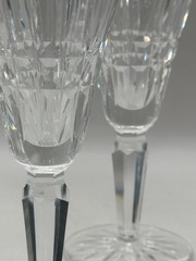 Set of 6 Glenmore Fluted Champagne Glasses by Waterford Crystal Glass 7 1/8″