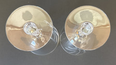 Fostoria Wheat Spray Crystal Water Goblets Set of 2 Elegant Stemware