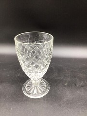 Vintage Anchor Houcking Waterford Waffle Water Goblet 5.5″ Clear Glass