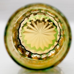 240ml Whisky Glass Hand Blown Hand Carved Color Embossed Crystal Glassware Green