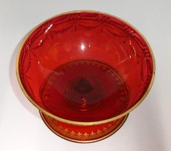 Gold Ruby Table Centerpiece Bowl Circa 1825 AL-27