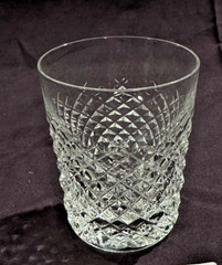 VTG WATERFORD Crystal ALANA Double Old Fashioned Glasses 4 3/8″ Tumbler