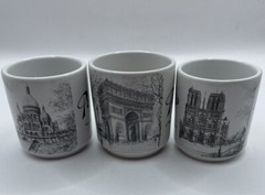 Dessapt Editions Paris France Demitasse/Espresso Shot Glasses Set of 3