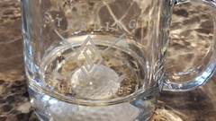 NEW Sterling Cut Glass Golfing Country Club Golf Ball Base Rock Tumbler