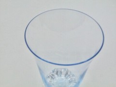 Sasaki Grand Hawthorne Fine Crystal Glass Tumbler Light Blue Clear 8 oz 5.5″