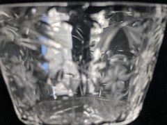 VTG KOSTA BODA CRYSTAL Wine GLASS Cut LEAF Floral DESIGN Octagon STEM 7 Avail.