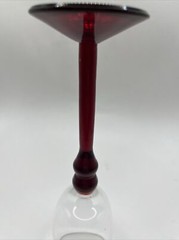 Godet Belgian White Chocolate Liquor Cordial Glasses Red Stem