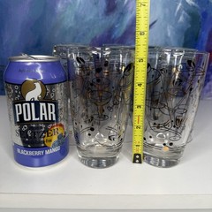 Cocktail Tumbler MCM Glasses Black & Gold Set of 8 Midcentury Modern Vintage