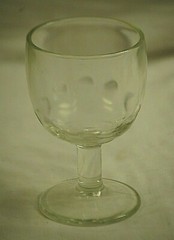 Thumbprint Beer Clear Glass Stemmed Barware Tool Man Cave Vintage MCM