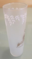 Libbey White Rock Fairy Nymph Frosted Glass