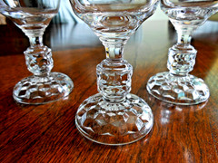 3 Fostoria American Lady #5056 Wine Glasses 4-1/8” Clear Crystal