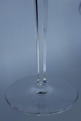 FRENCH Baccarat Blue Crystal Lily of the Valley Floral Hoock Wine Glasses Set 6