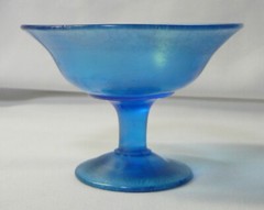 Fenton Celeste Blue Stretch Glass Sherbets – 3 Available