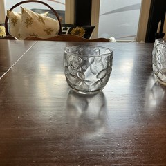 Vintage Snowman Thumbprint Glassware, Set Of 4