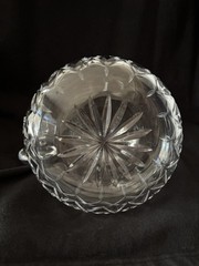 Crystal Cut Elegant Glass Decanter & Stopper Liquor or Wine Hand Blown 10 inch