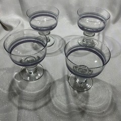 Set 4 Pfaltzgraff Rio Footed Dessert Glasses 5” Tallx4.5”Wide,Excellent 10 0z