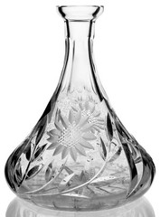 1 Untitled Pattern Floral Etched Whiskey Glass by Lausitzer Star Flower