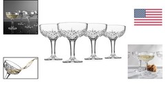 Elegant Dishwasher Safe Champagne Coupes Set of 4 – 6oz for Special Occasions