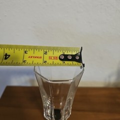Vintage Luminarc France Octime Champagne Flute Glass Black Stem Clear Bowl