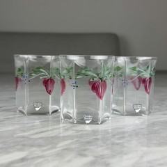 Set Of 3 SIGNED MCM Sweden ORREFORS EVA ENGLUND MAJA WATER WHISKEY GLASS 3,25″