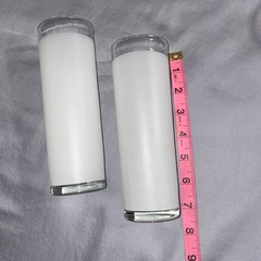 2 Mid Century VTG Satin Frosted Glass Highball Tumbler Glasses 14 oz 7″