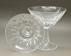Set of 2 SIGNED Waterford Crystal Rosslare Champagne Tall Sherbet Glass 4 3/4″